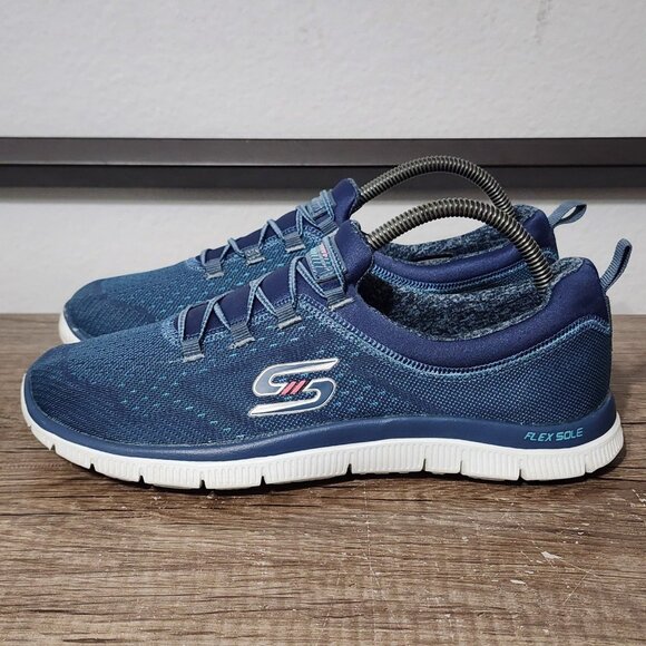 Skechers Flex Appeal Casual Affair Women’s Shoes Size 10 Blue - Picture 1 of 9